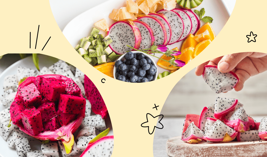 how to cut dragon fruit