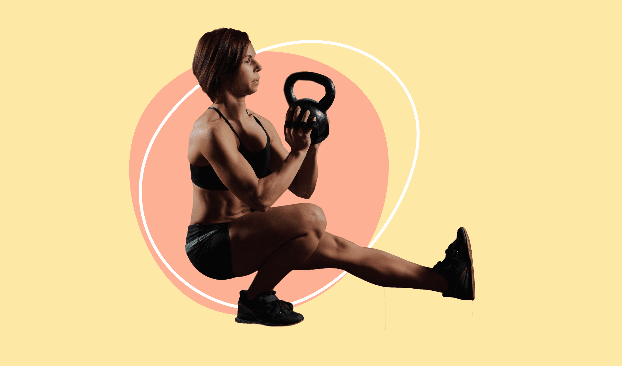 Kettlebell pistol squats